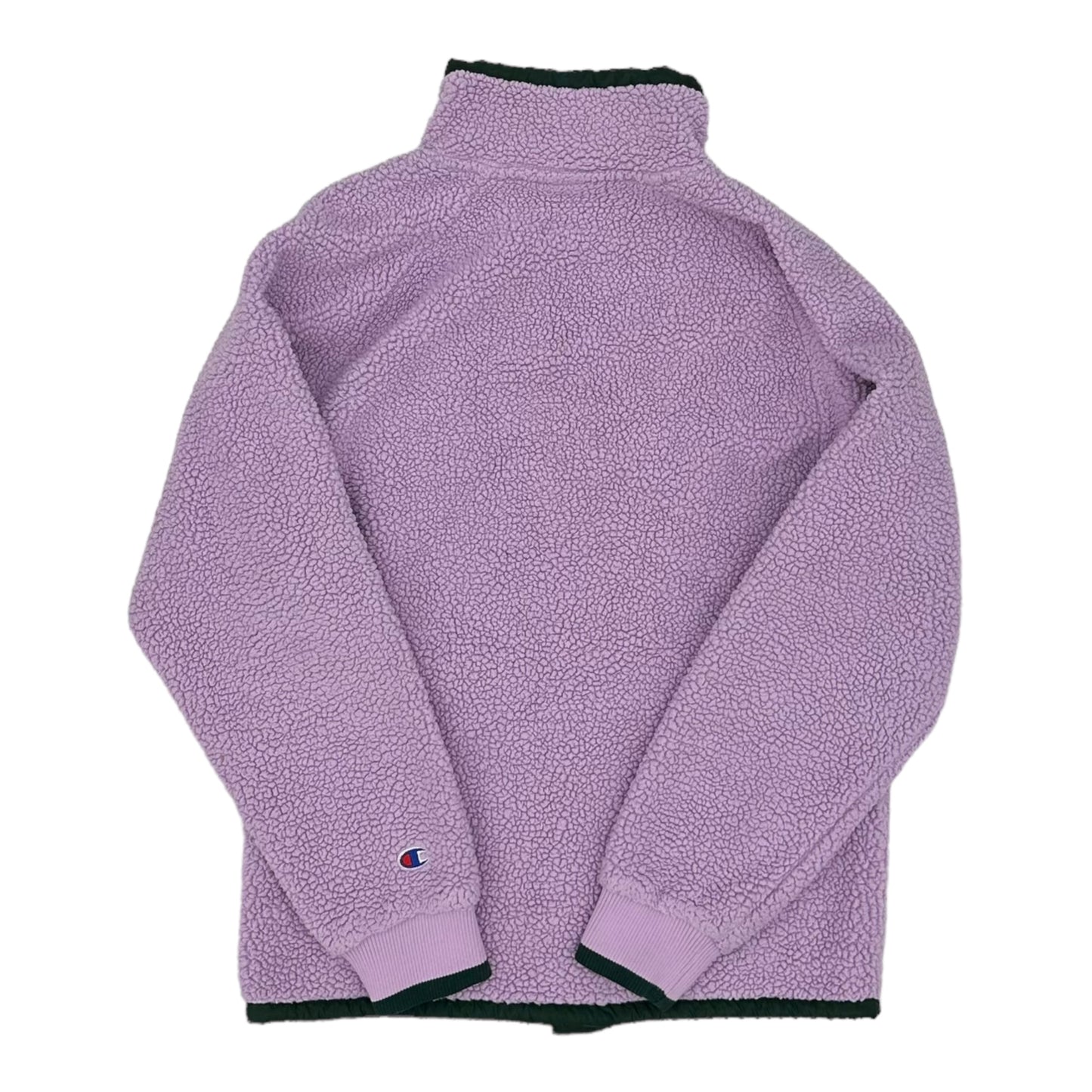 PURPLE & GREEN ATHLETIC FLEECE by CHAMPION Size:SMALL