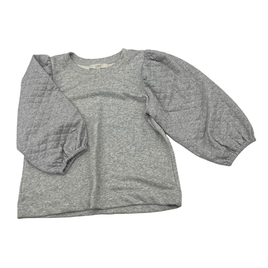 TOP LS By LOFT In GREY, Size:M