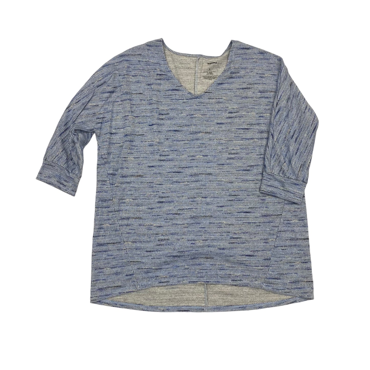 Top 3/4 Sleeve By Sonoma In Blue, Size:L