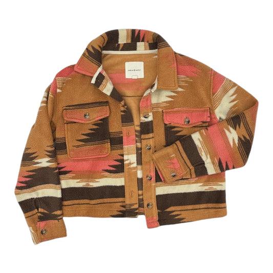 Jacket Shirt By Thread And Supply In Brown & Orange, Size:Xs