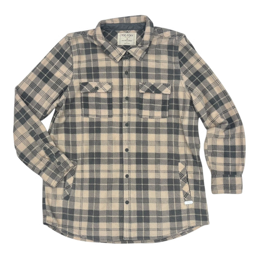 Jacket Fleece By Clothes Mentor In Plaid Pattern, Size:L