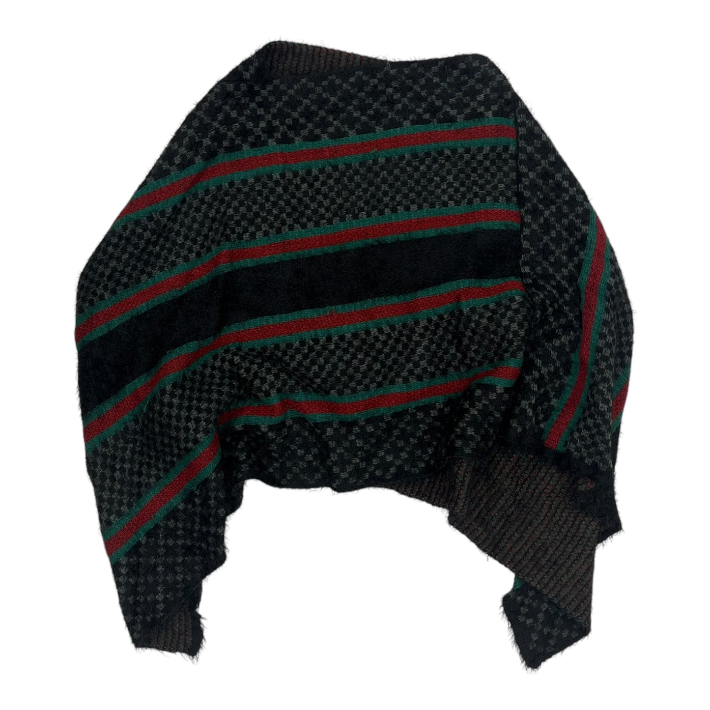 Poncho By Clothes Mentor In Green & Red, Size:Osfm