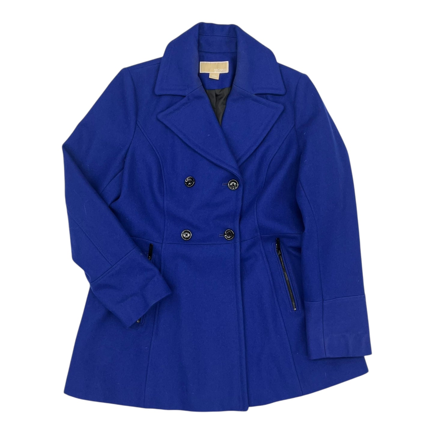 Coat Designer By Michael Kors In Blue, Size:L