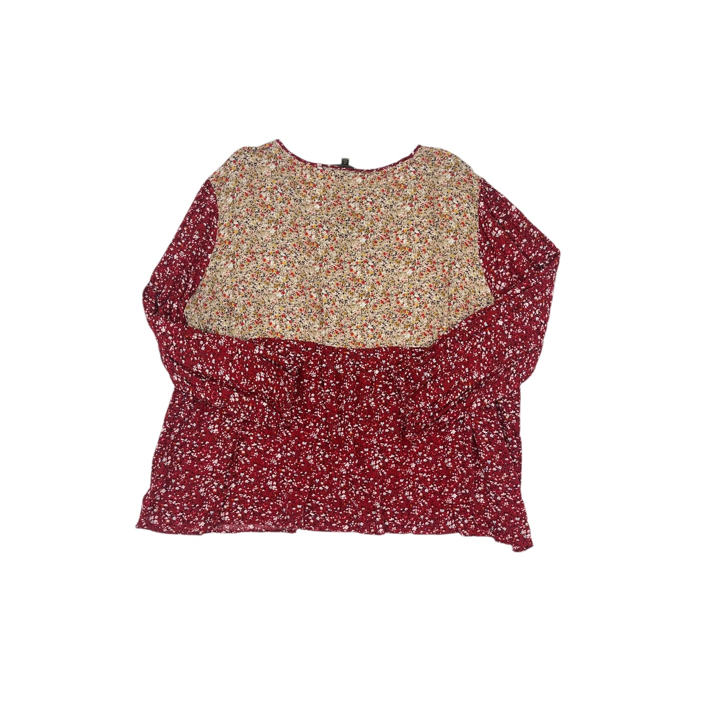 Top Ls By Suzanne Betro In Red & Tan, Size:4X