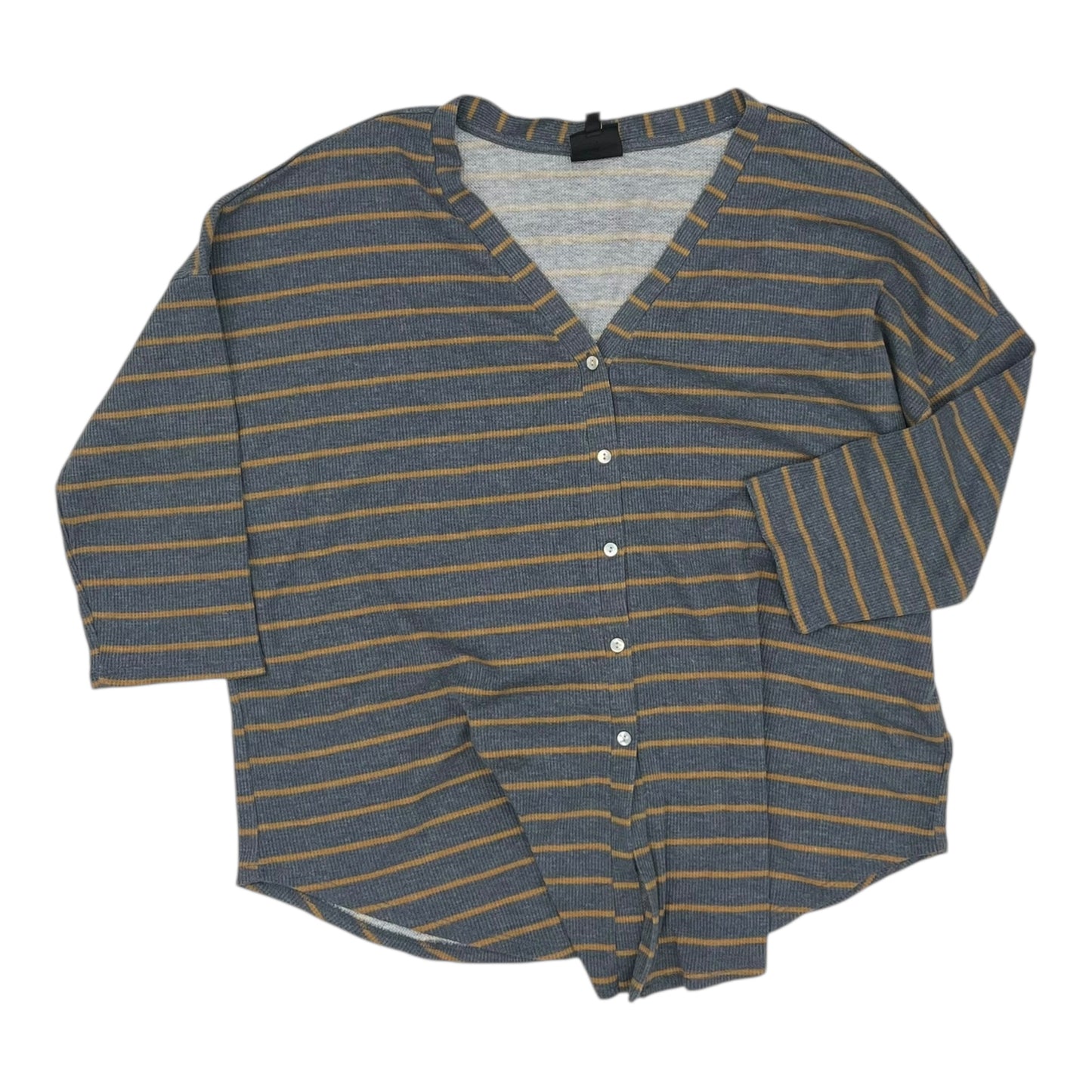 Top 3/4 Sleeve By Bobeau In Grey, Size:M