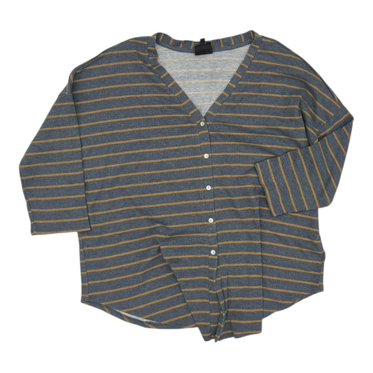 Top 3/4 Sleeve By Bobeau In Grey, Size:M