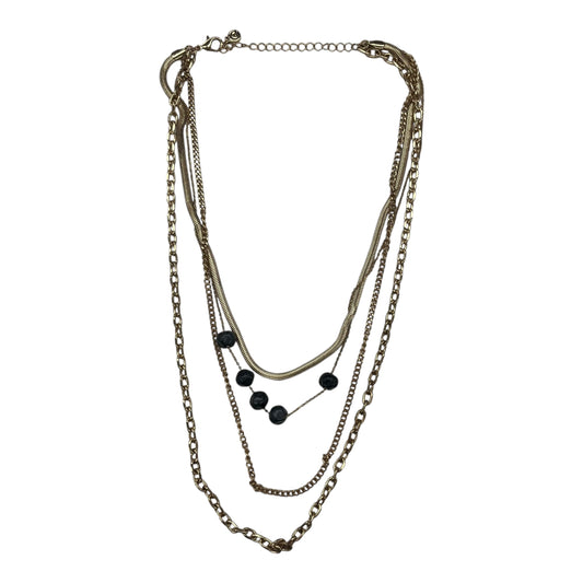 Necklace Layered By Cato In Black & Gold
