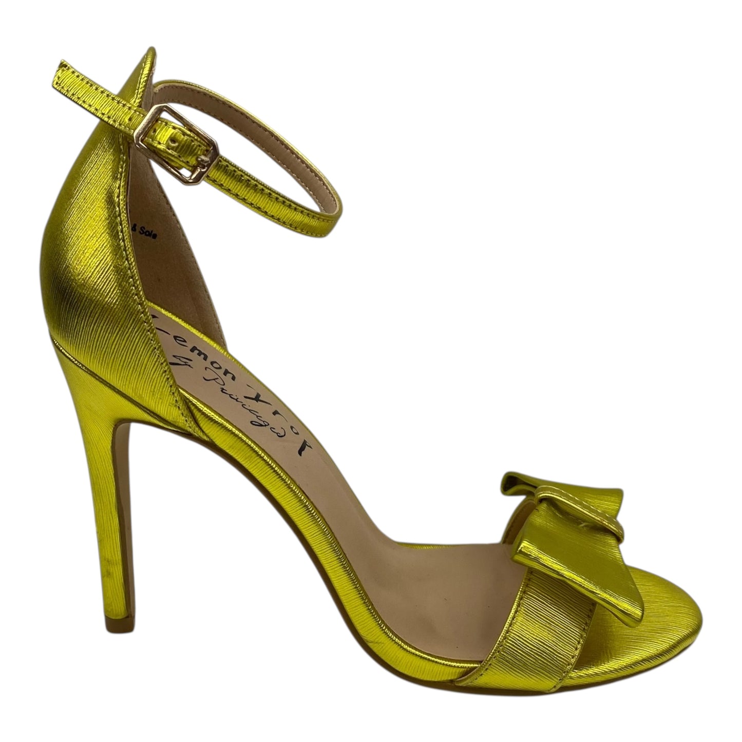 Sandals Heels Stiletto By Clothes Mentor In Yellow, Size:8