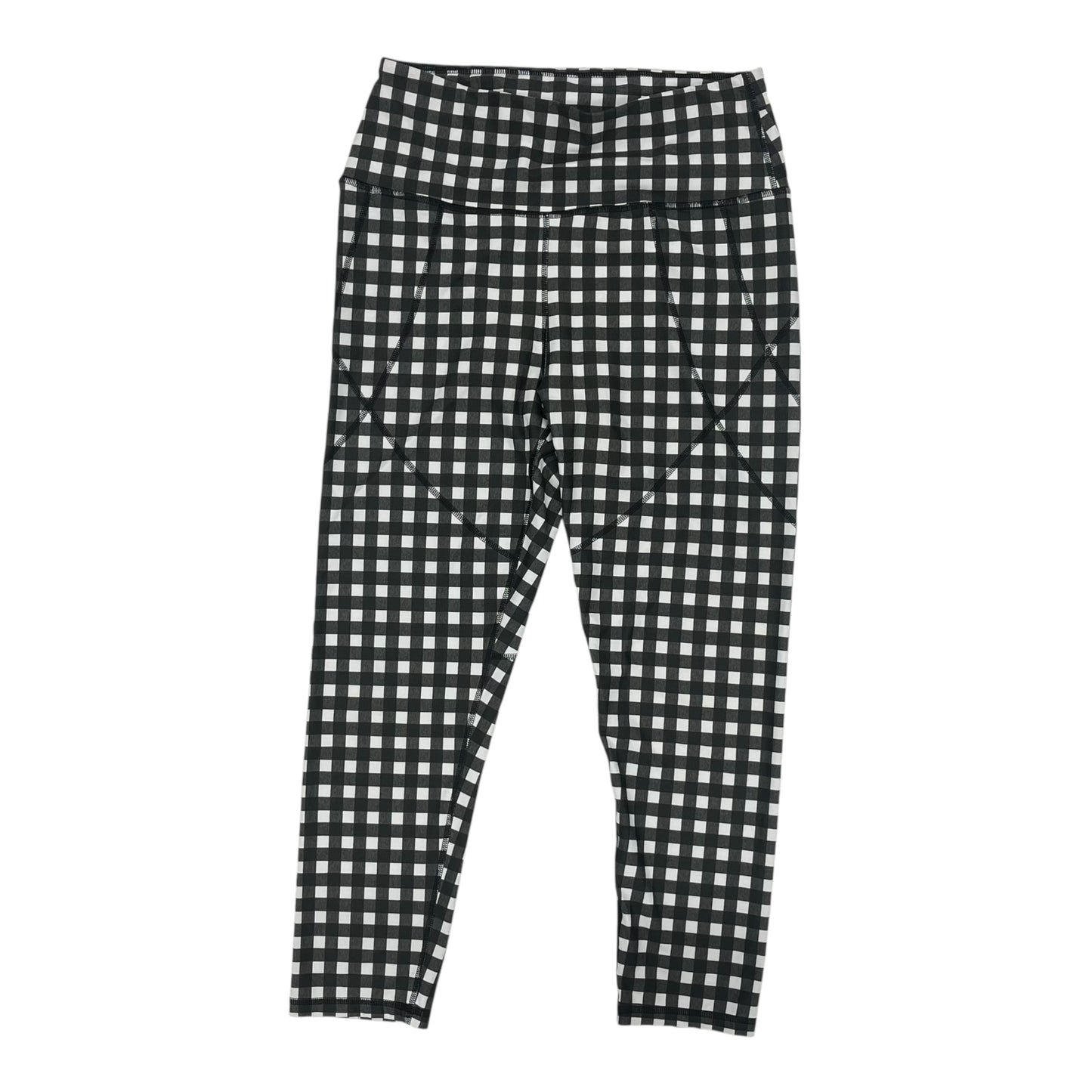Athletic Leggings By Cmc In Black & White, Size:L