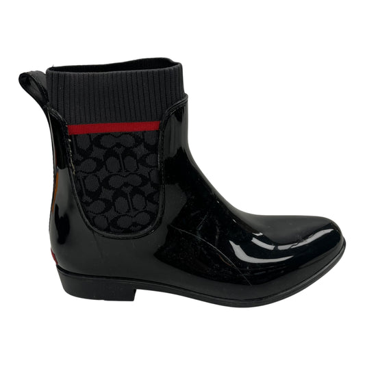 Boots Designer By Coach In Black, Size:10