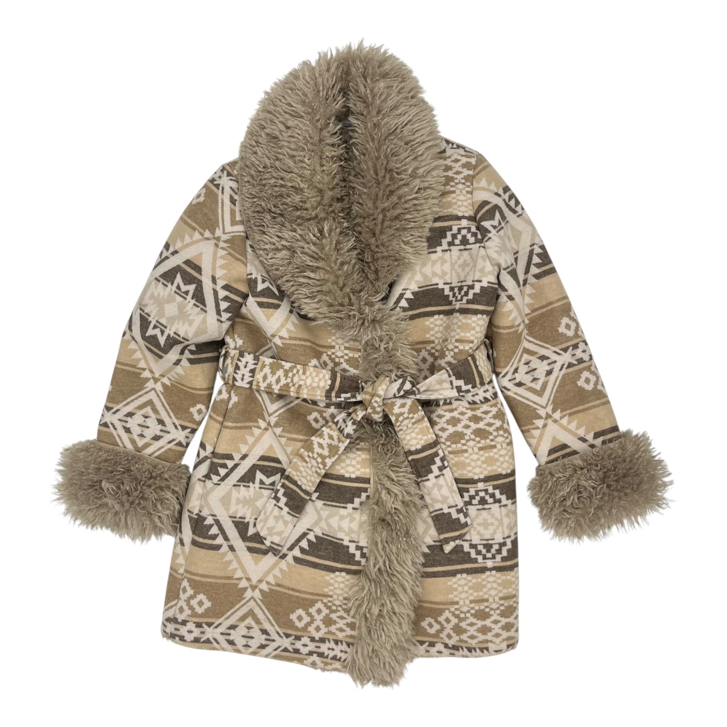 Jacket Faux Fur & Sherpa By Blue B In Tan, Size:M