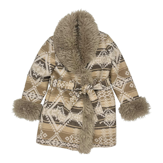 Jacket Faux Fur & Sherpa By Blue B In Tan, Size:M