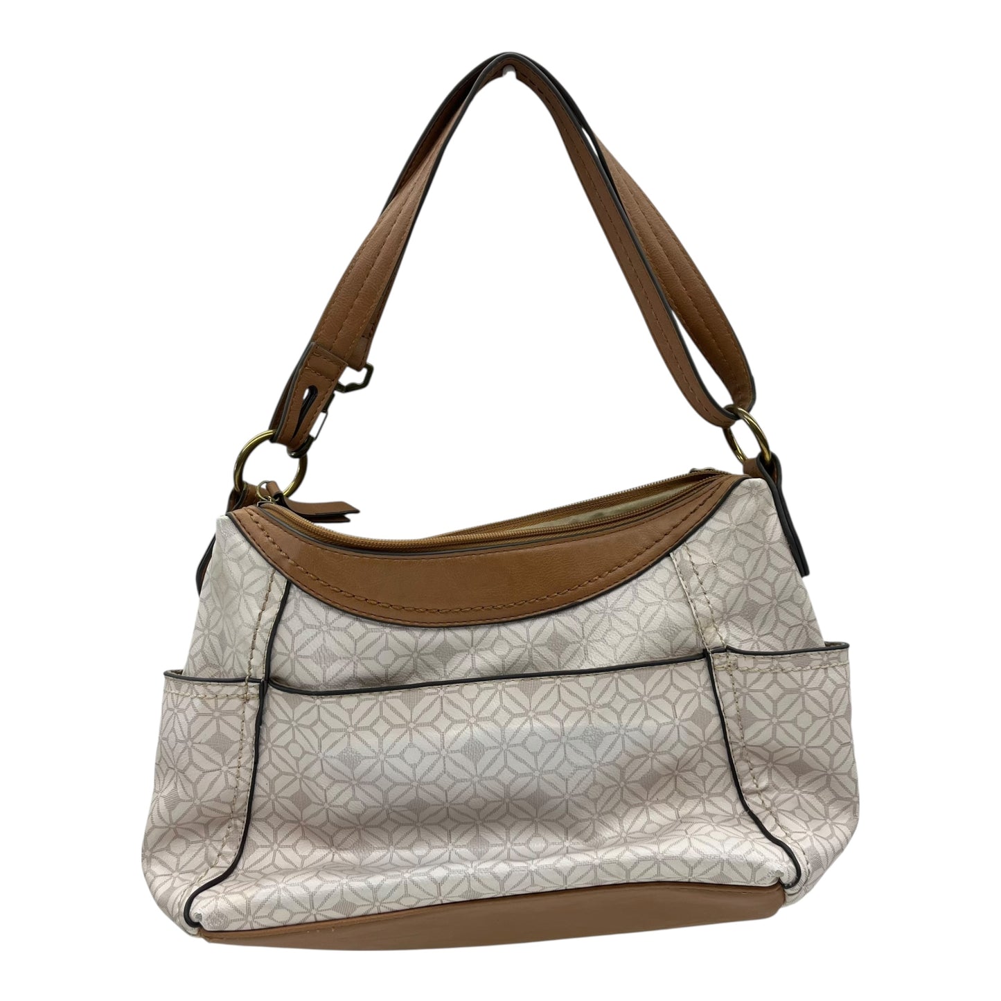 Handbag By Rosetti In Brown & Cream, Size:Medium