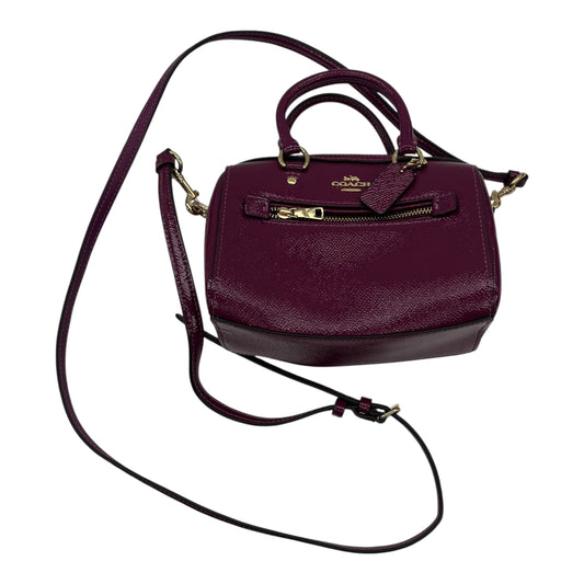 Crossbody Designer By Coach In Purple, Size:Small