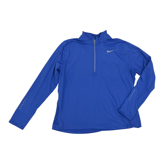 Athletic Top Ls Collar By Nike In Blue, Size:1X