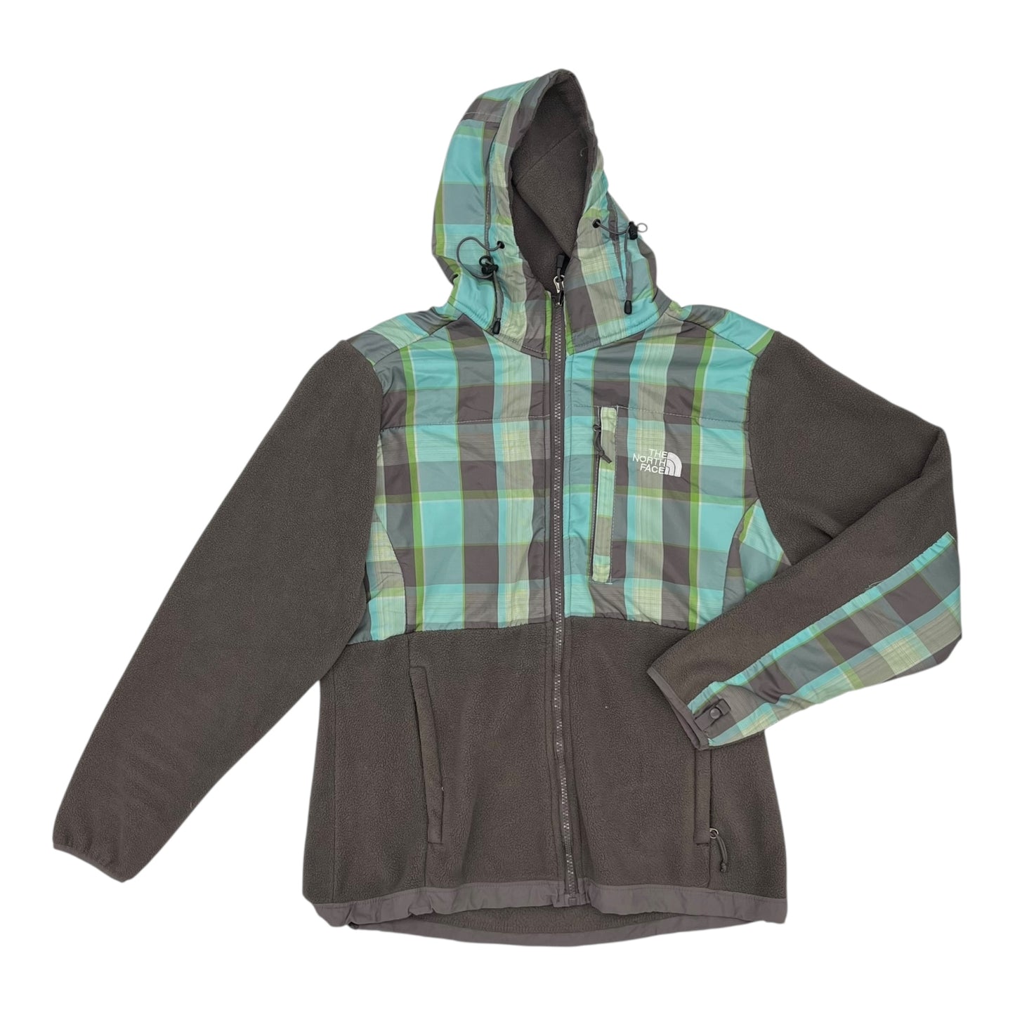 Athletic Jacket By The North Face In Blue & Grey, Size:L