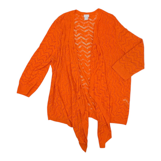 Cardigan By Chicos In Orange, Size:Xxl