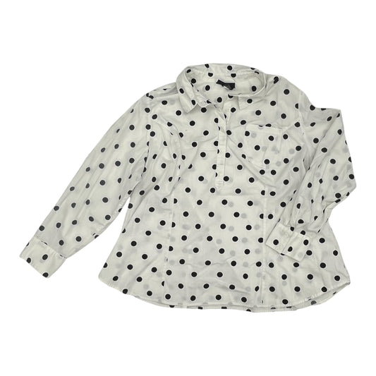 Blouse Ls By Lane Bryant In White, Size:4X