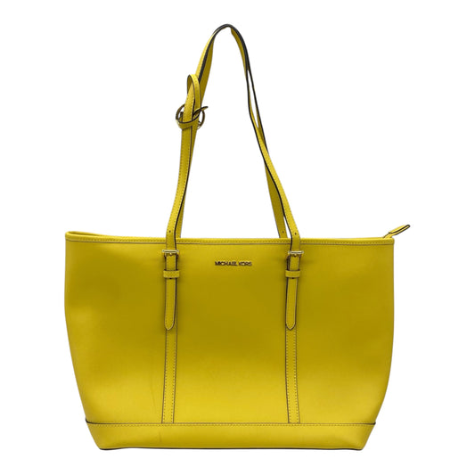Handbag Designer By Michael Kors In Yellow, Size:Large