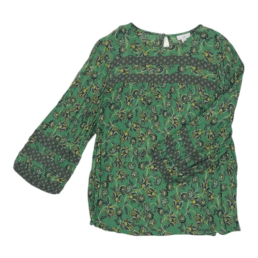 Blouse 3/4 Sleeve By J. Jill In Green, Size:S