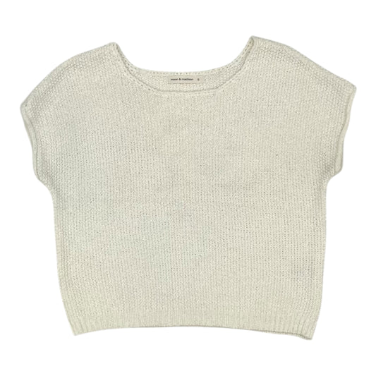 Vest Sweater By Moon And Madison In Blue & Cream, Size:Xs