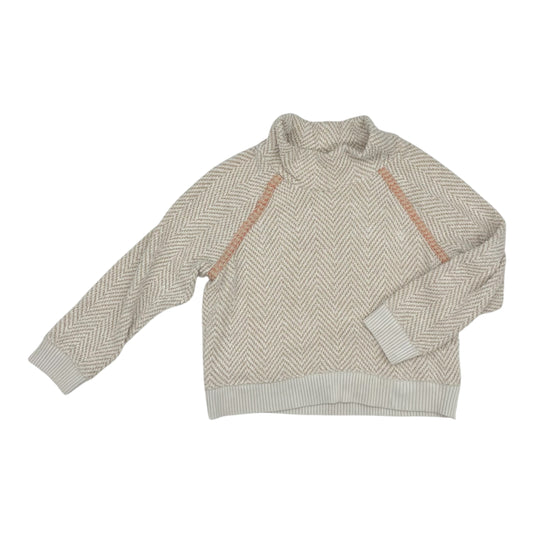Sweatshirt Crewneck By Anthropologie In Tan & White, Size:S