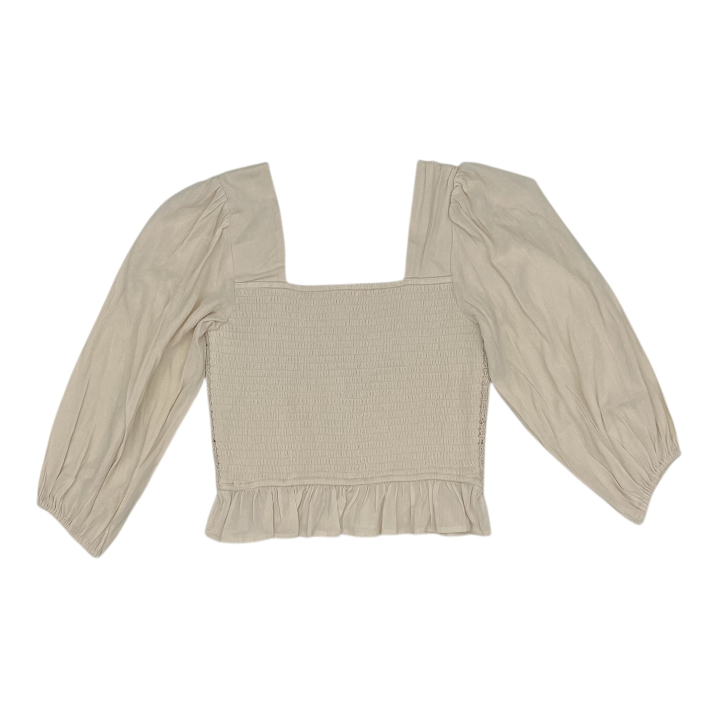 Blouse Ls By American Eagle In Cream, Size:S
