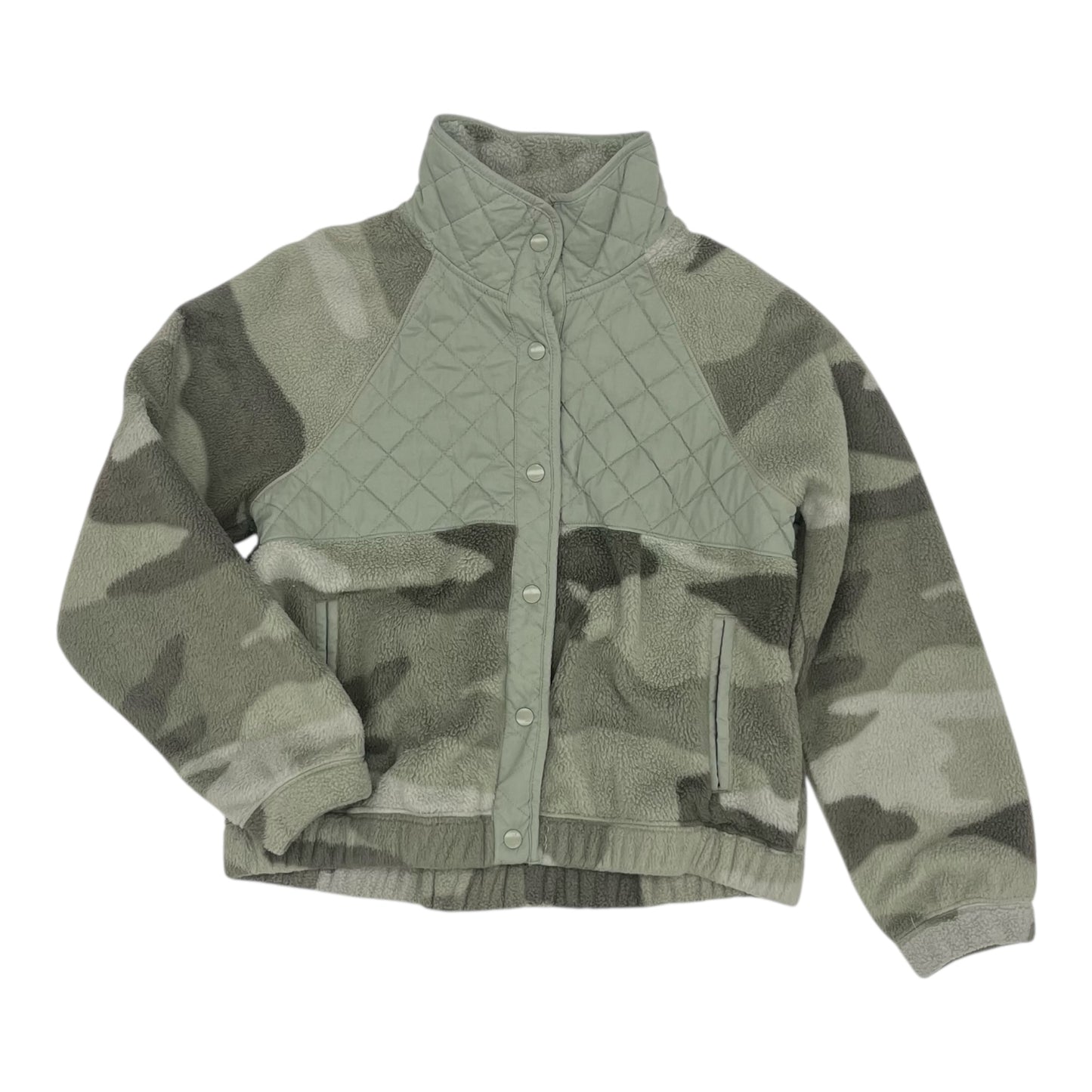 Jacket Faux Fur & Sherpa By Abercrombie And Fitch In Camouflage Print, Size:M