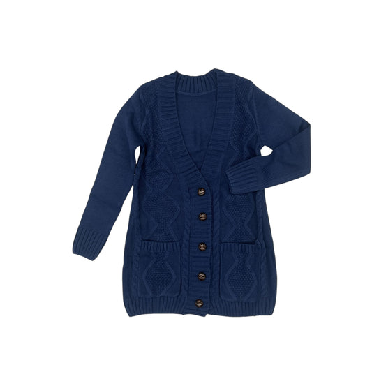 Sweater Cardigan By Clothes Mentor In Navy, Size:S