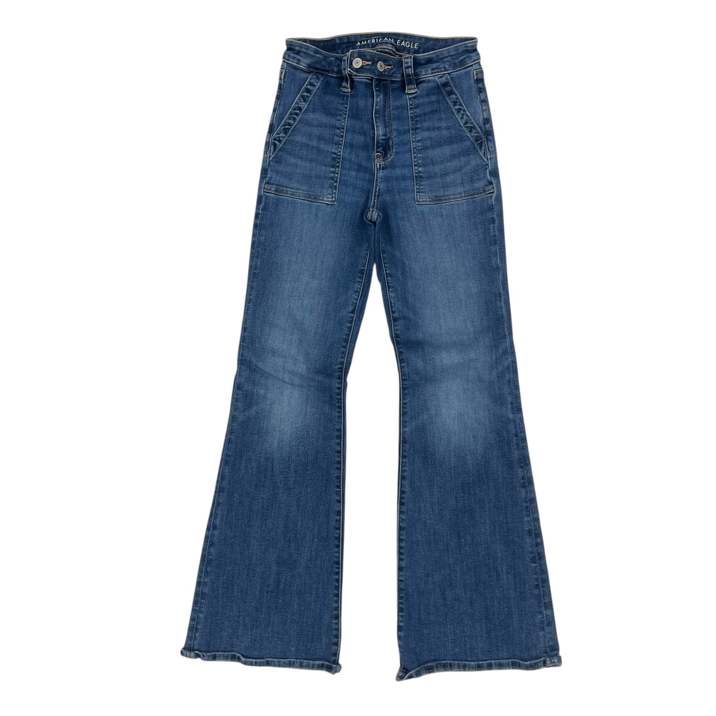 Jeans Boot Cut By American Eagle In Blue Denim, Size:4