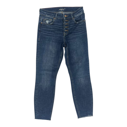 Jeans Skinny By Edgely In Blue Denim, Size:4
