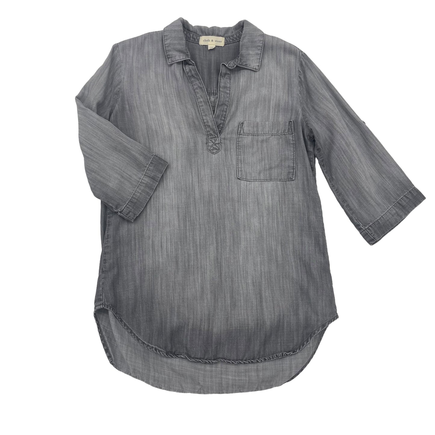 GREY CLOTH & STONE TOP 3/4 SLEEVE, Size XS