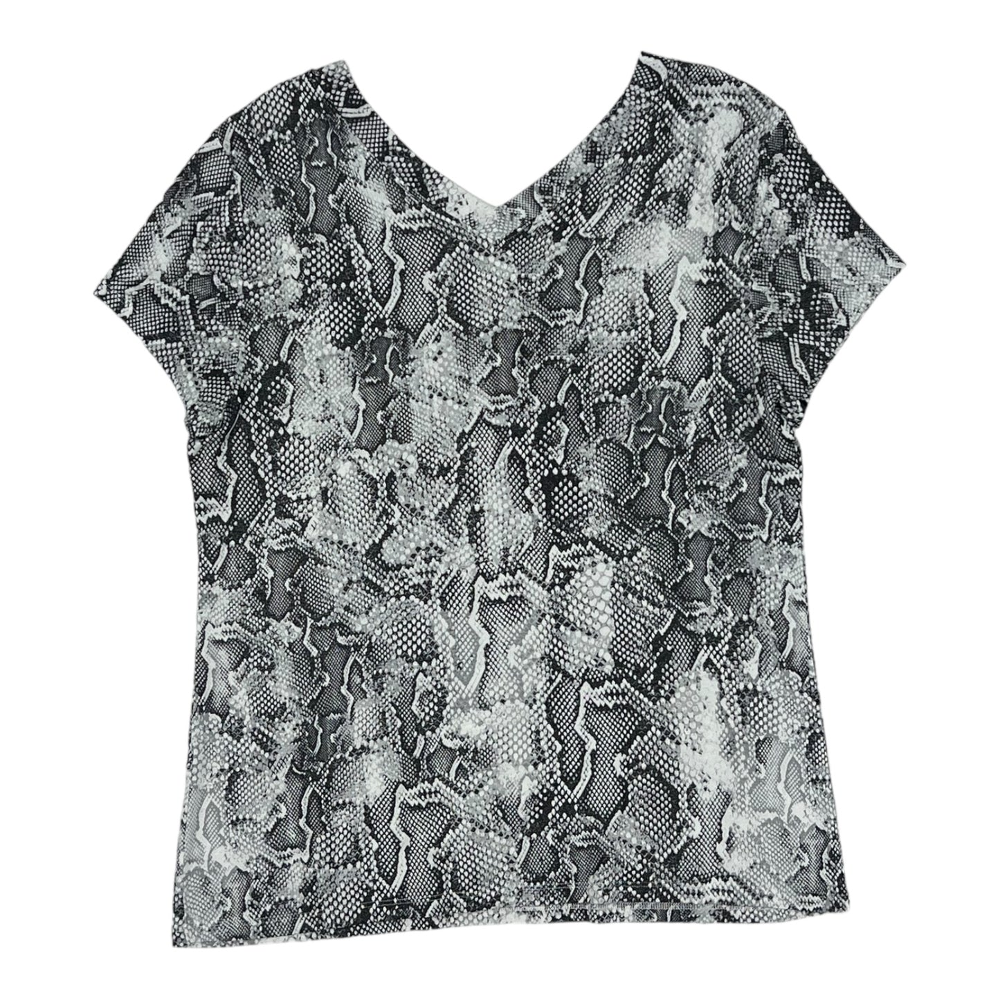 GREY TOP SS by WHITE HOUSE BLACK MARKET Size:L