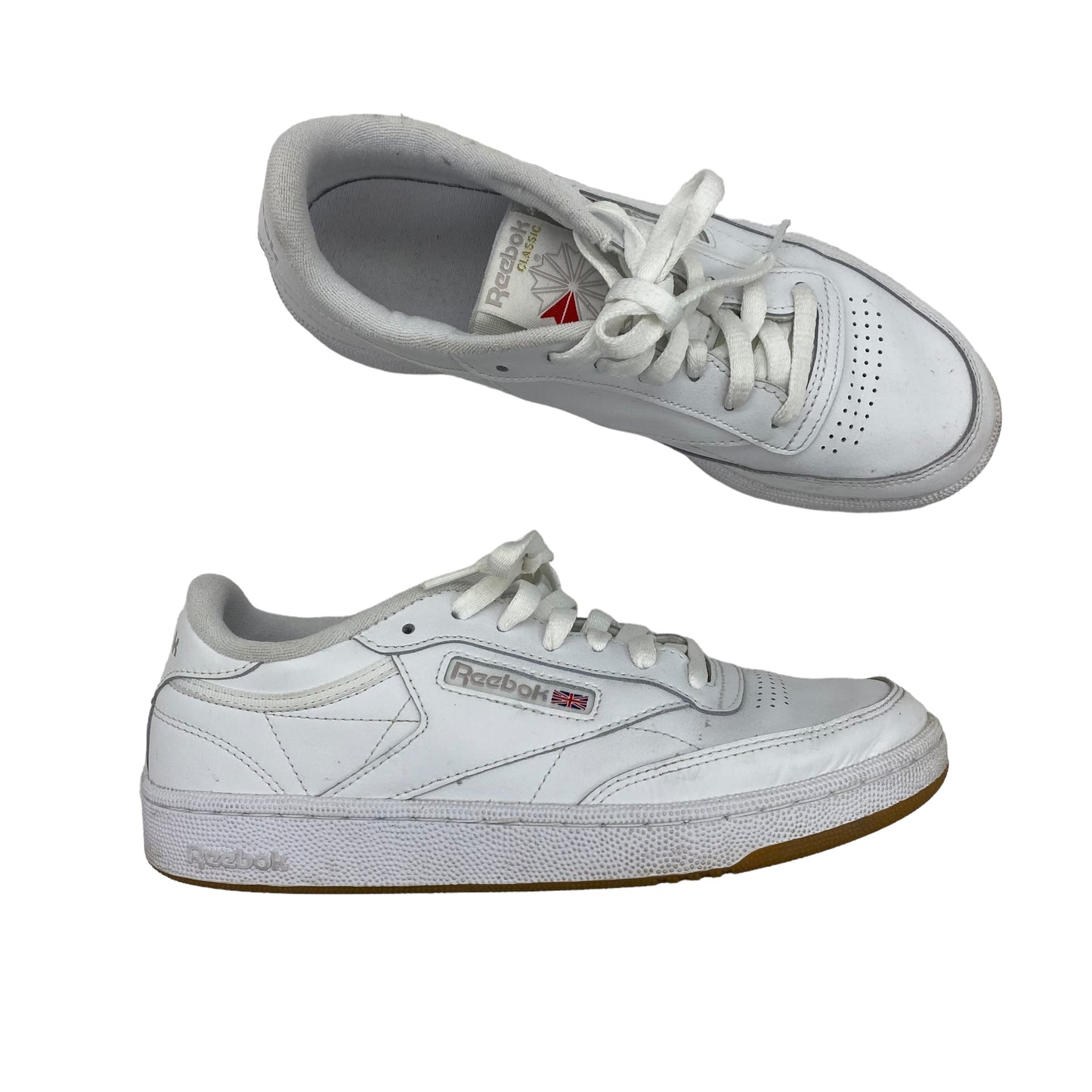 WHITE SHOES SNEAKERS by REEBOK Size:8.5