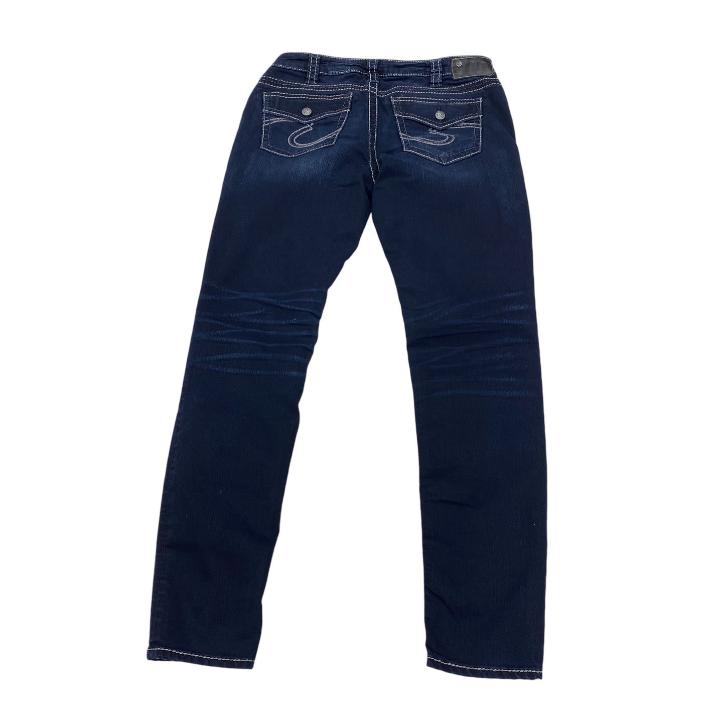 BLUE DENIM JEANS SKINNY by SILVER Size:14