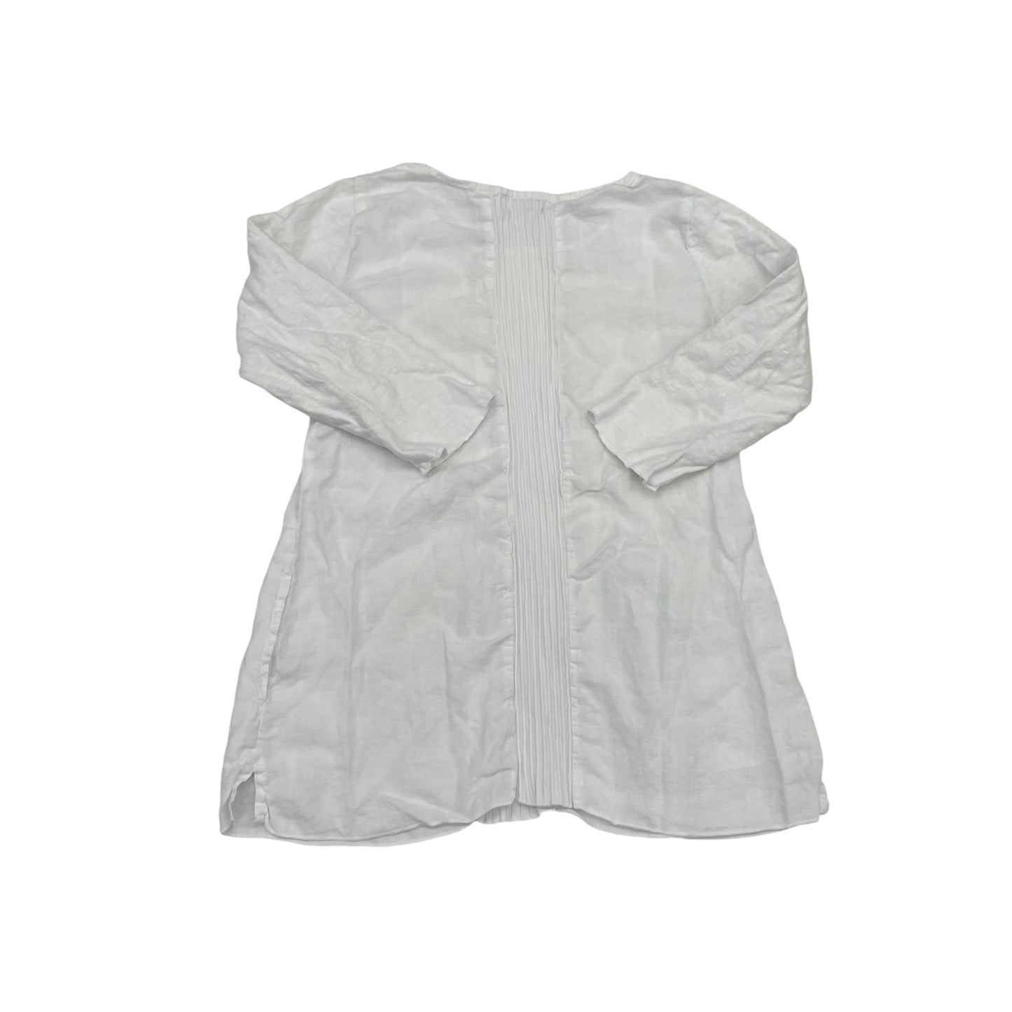 Top 3/4 Sleeve By Fenini In White, Size:M