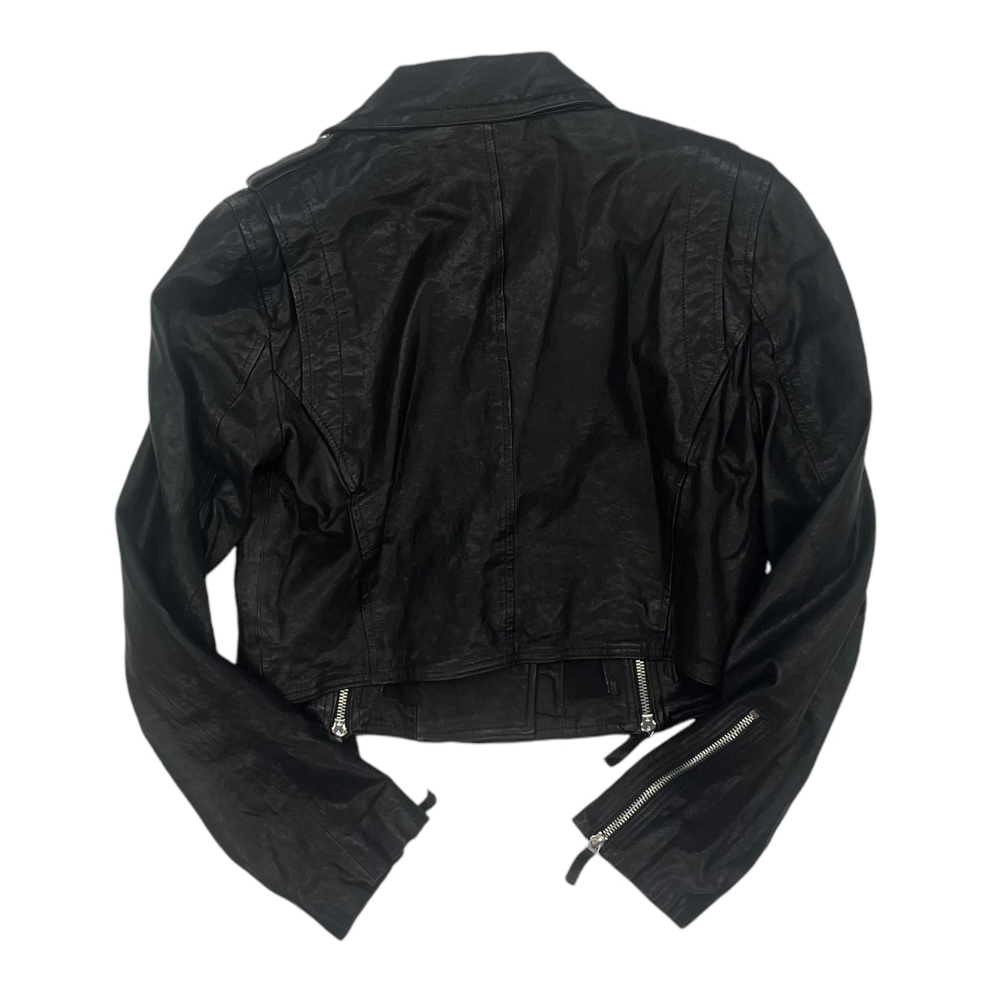 Jacket Moto Leather By White House Black Market In Black, Size:S