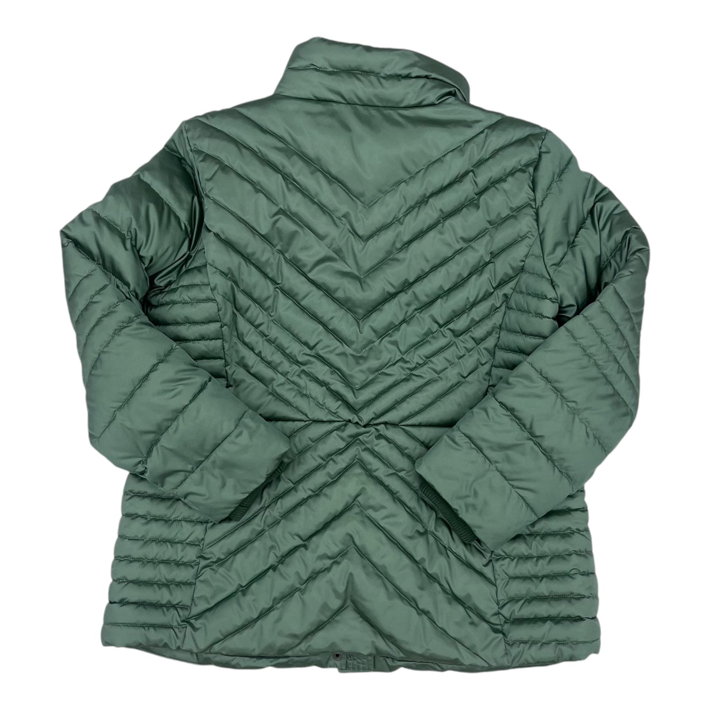 Coat Puffer & Quilted By Lands End In Green, Size:L