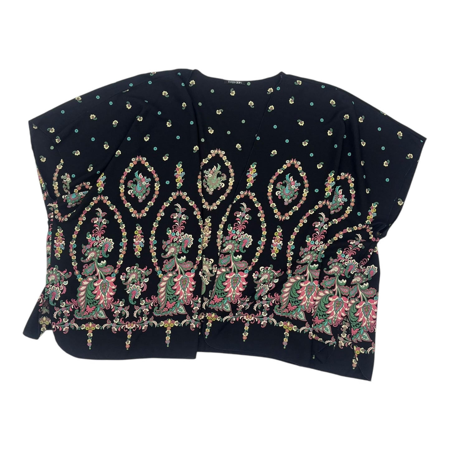 Kimono By Papermoon In Black, Size:1X