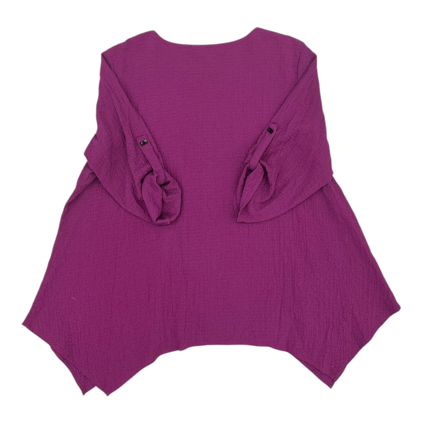 Top 3/4 Sleeve By Ali Miles In Purple, Size:2X