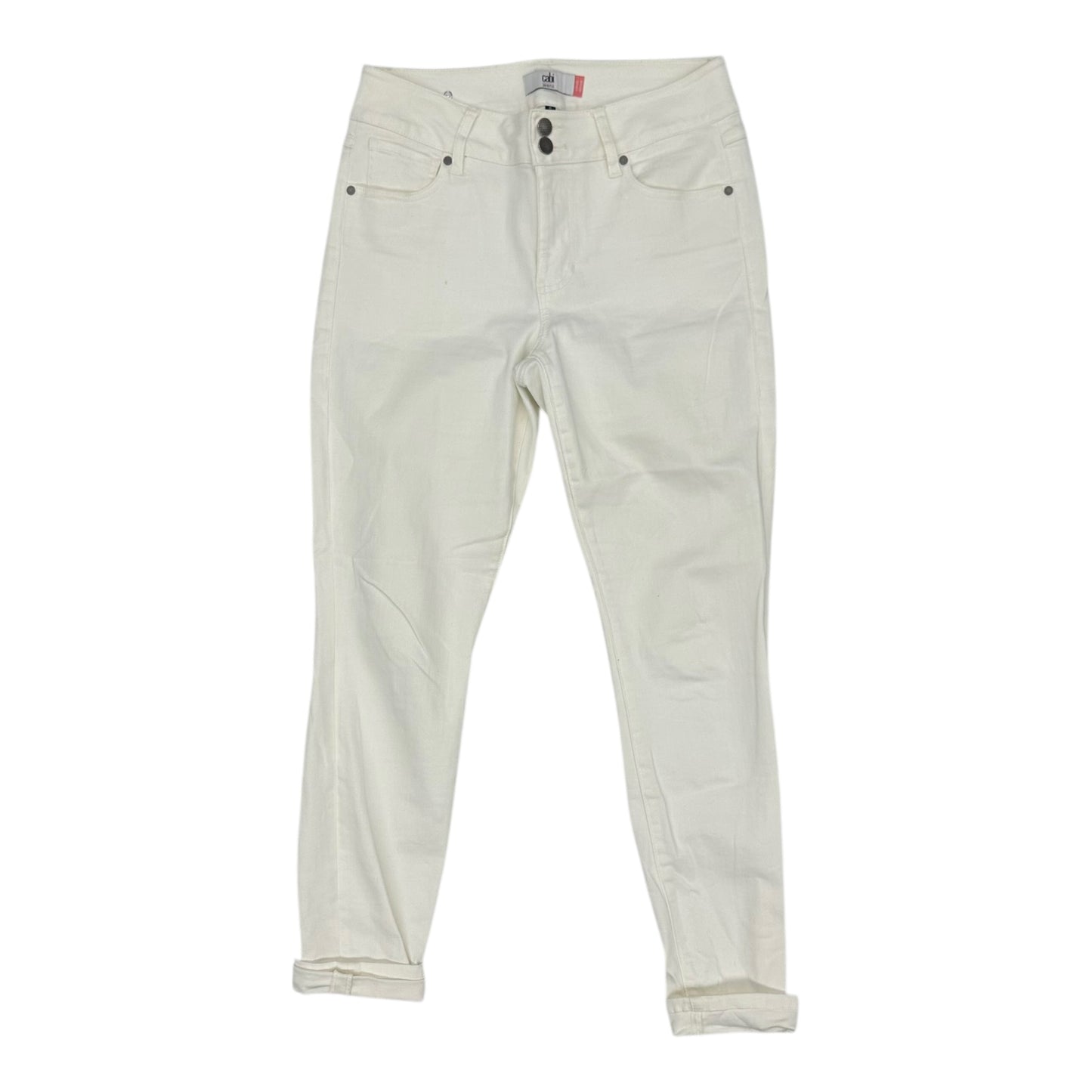 Jeans Skinny By Cabi In Cream Denim, Size:8