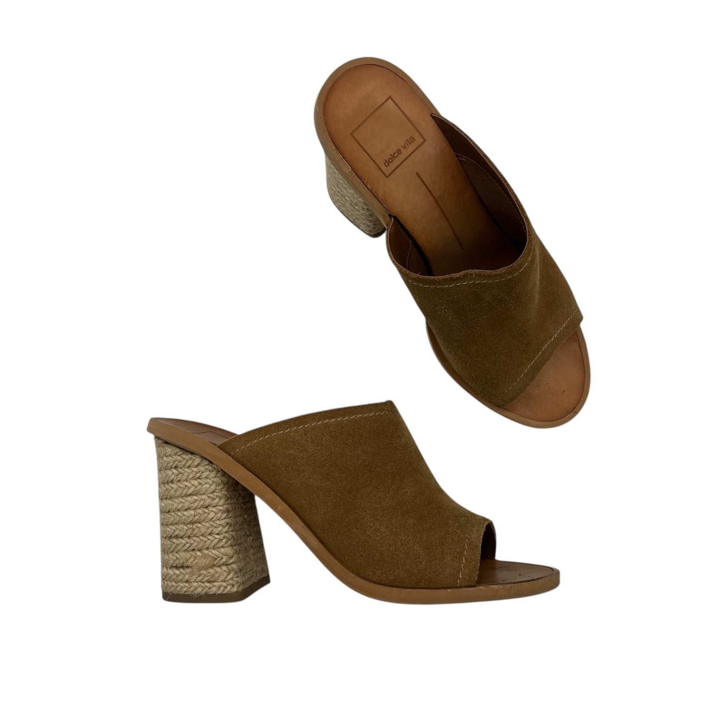 Sandals Heels Block By Dolce Vita In Brown, Size:7.5