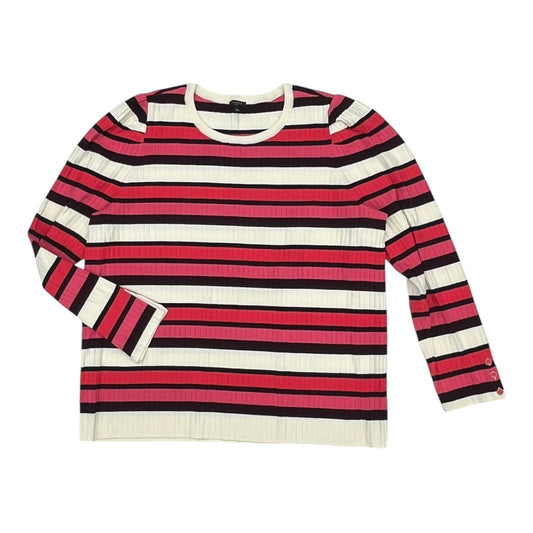 Sweater By Talbots In Pink & Red, Size:2X