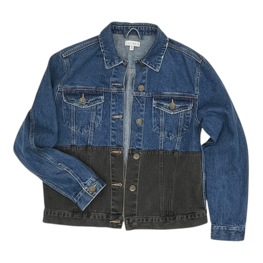Jacket Denim By Clothes Mentor In Black & Blue, Size:M
