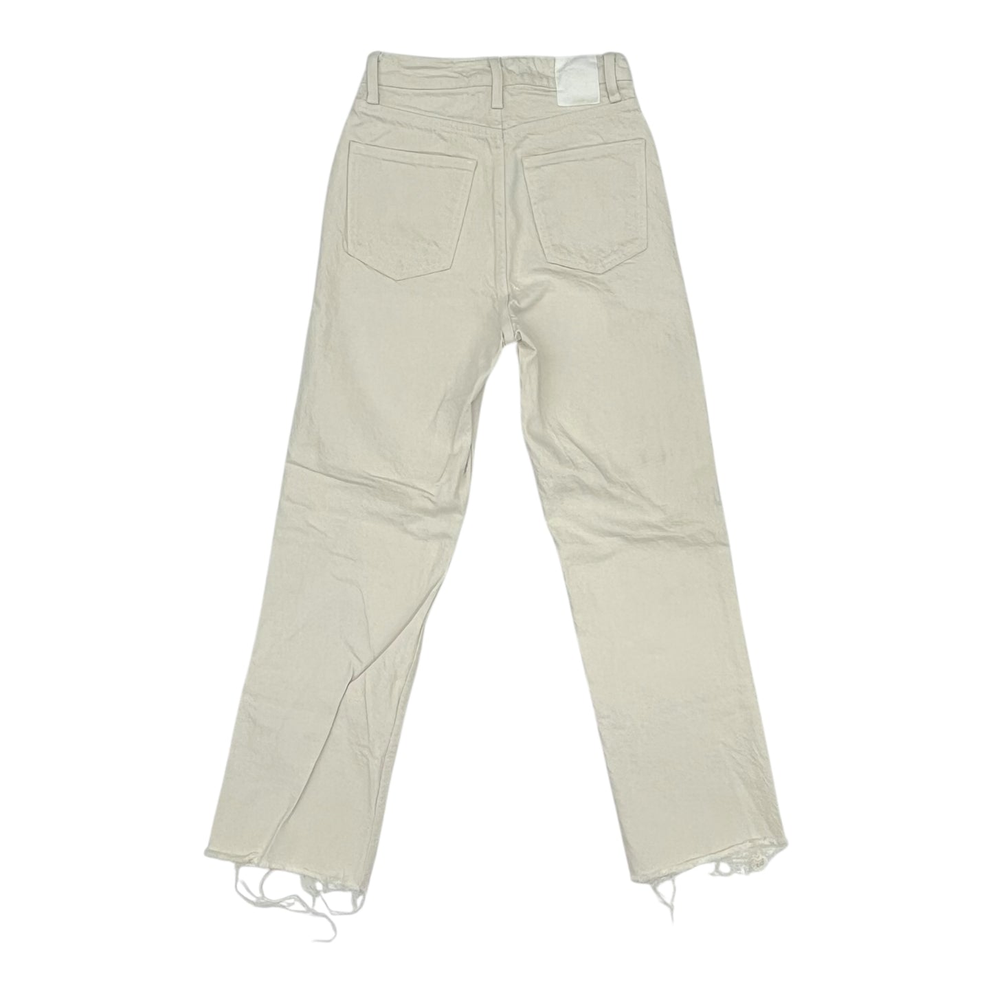 Jeans Straight By Zara In Cream Denim, Size:0