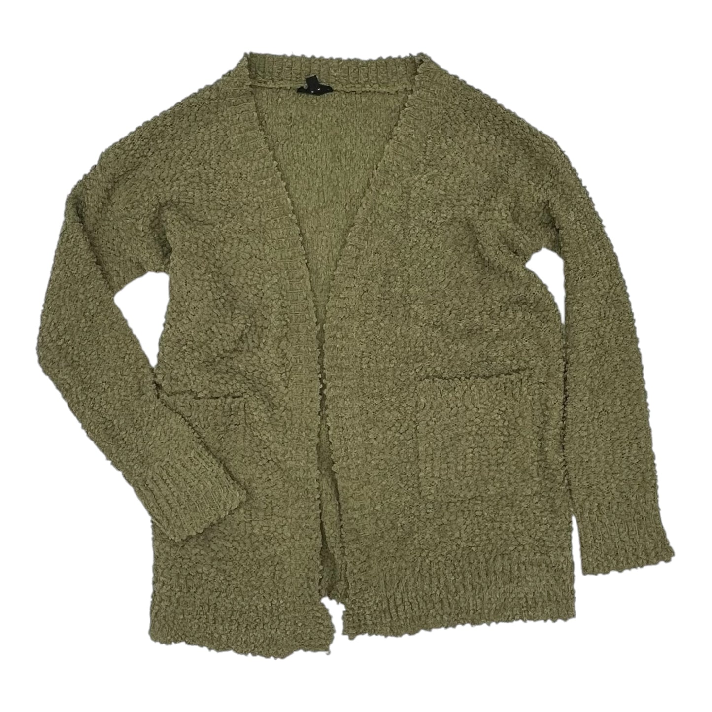 Sweater Cardigan By Racheal Mentor In Green, Size:1X