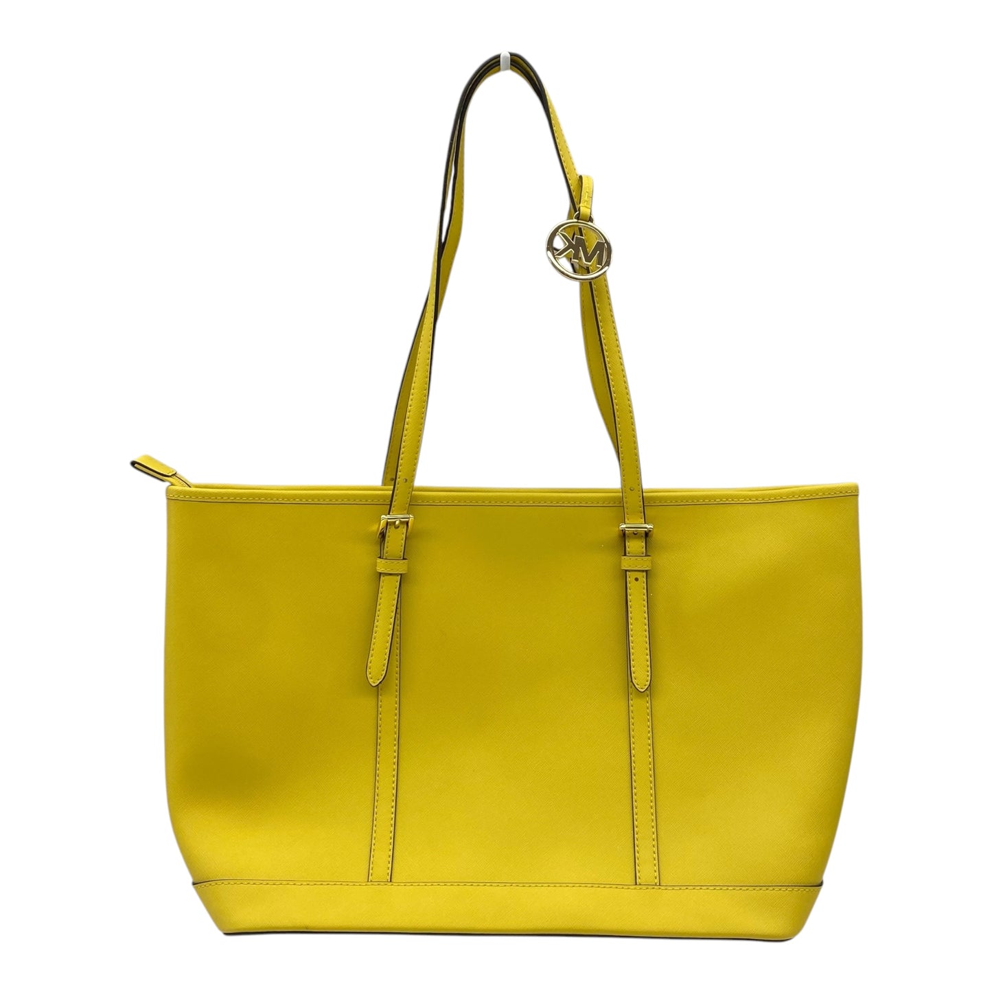 Handbag Designer By Michael Kors In Yellow, Size:Large