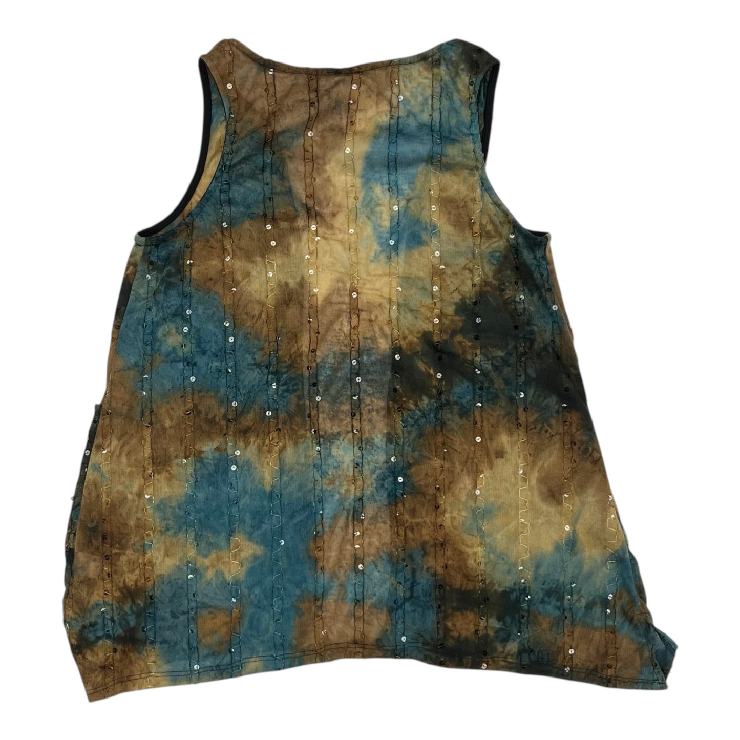 Vest Other By Clothes Mentor In Blue & Brown, Size:L