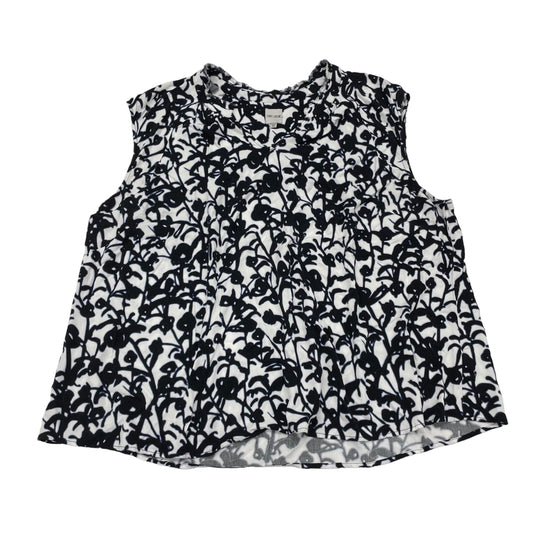 BLACK & WHITE TOP SLEEVELESS by NIC + ZOE Size:3X