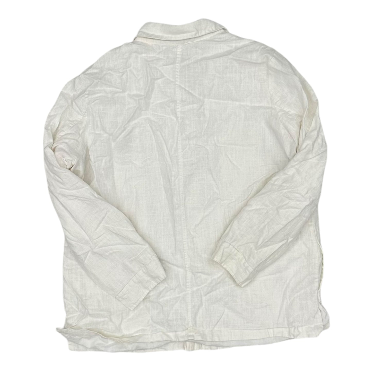 JACKET SHIRT by JUST FAB In WHITE, Size: 2X